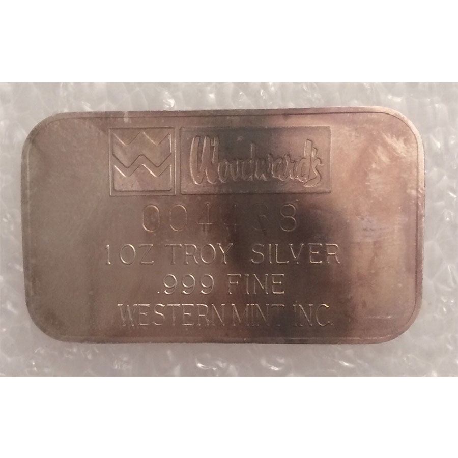 1 oz .999 Fine Silver Bar - Parliament Christmas 1974 - Western