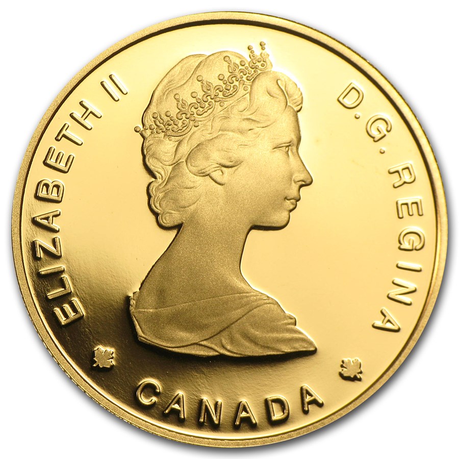 1984 Canada 1/2 oz Proof Gold $100 Jacques Cartier - Image 2