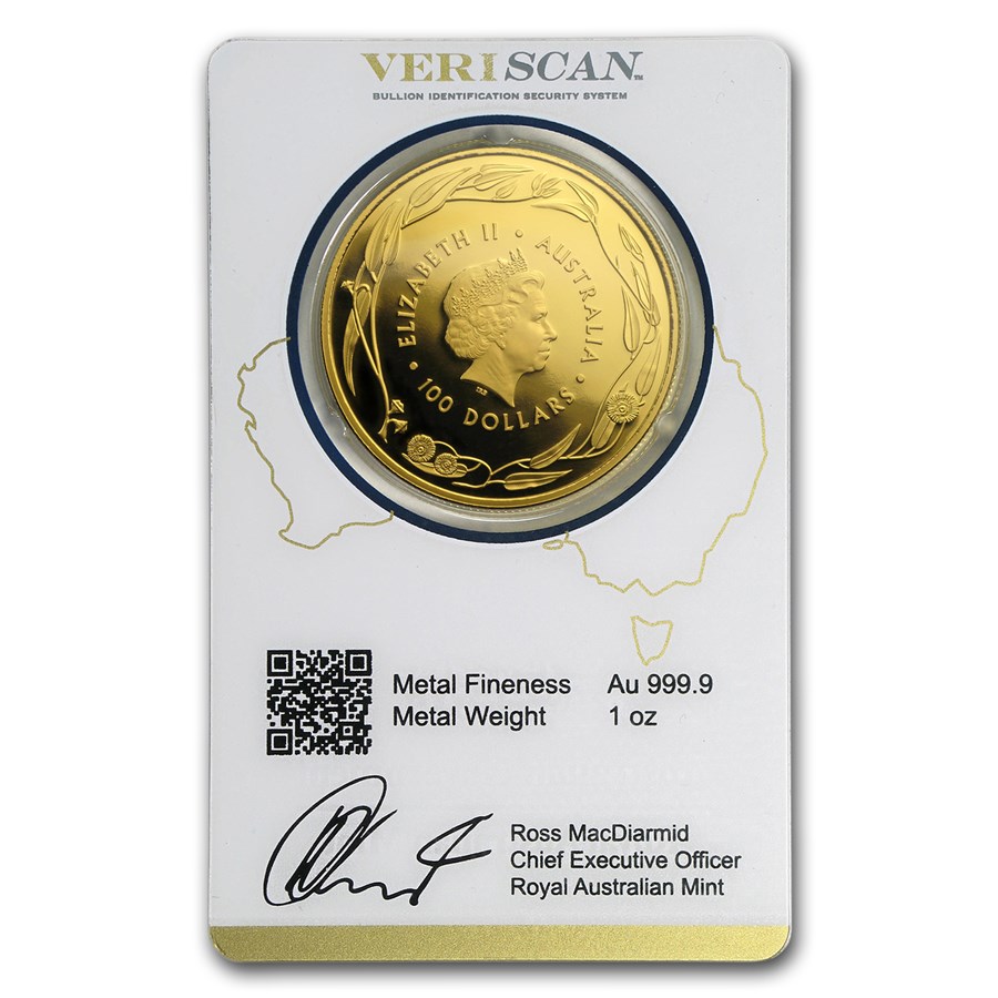 2017 Australia 1 oz Gold Kangaroo BU (w/Assay) - Image 2