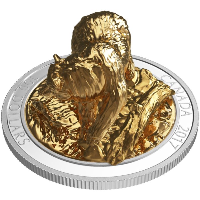 2017 $100 Sculpture Of Majestic Canadian Animals: Grizzly Bear - Pure Silver Coin [156457] - Image 2