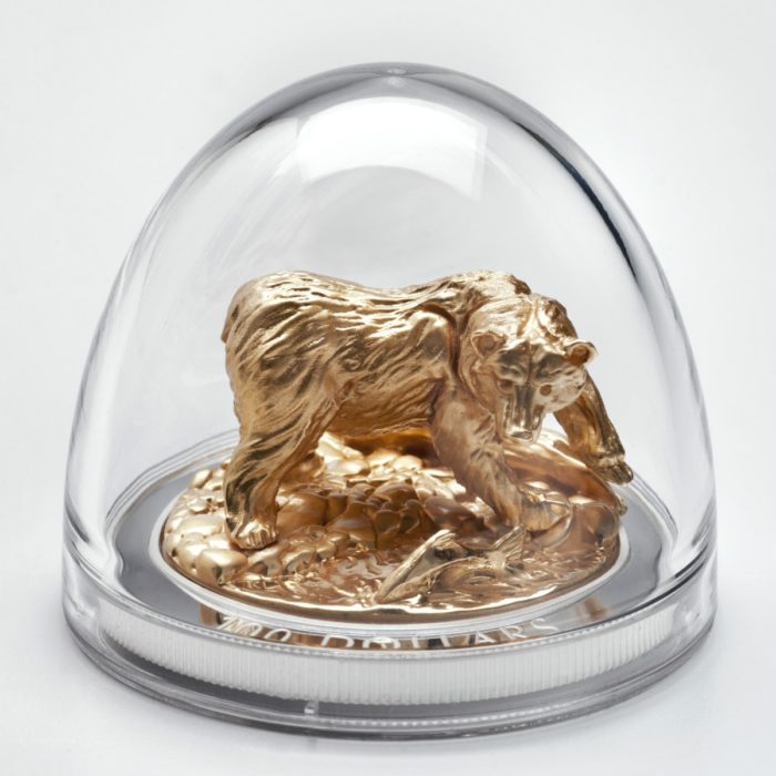 2017 $100 Sculpture Of Majestic Canadian Animals: Grizzly Bear - Pure Silver Coin [156457] - Image 6