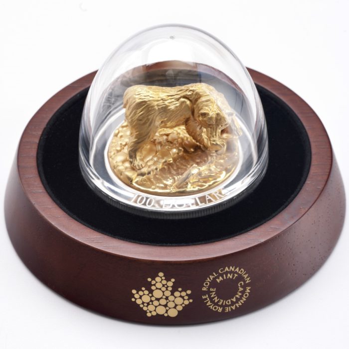 2017 $100 Sculpture Of Majestic Canadian Animals: Grizzly Bear - Pure Silver Coin [156457] - Image 7