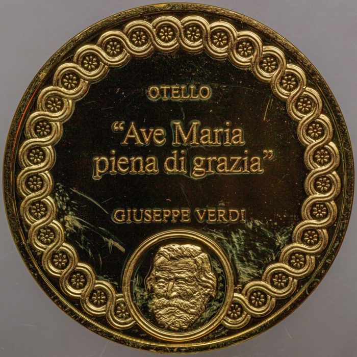Franklin Mint Opera Gold Plated Silver Coin