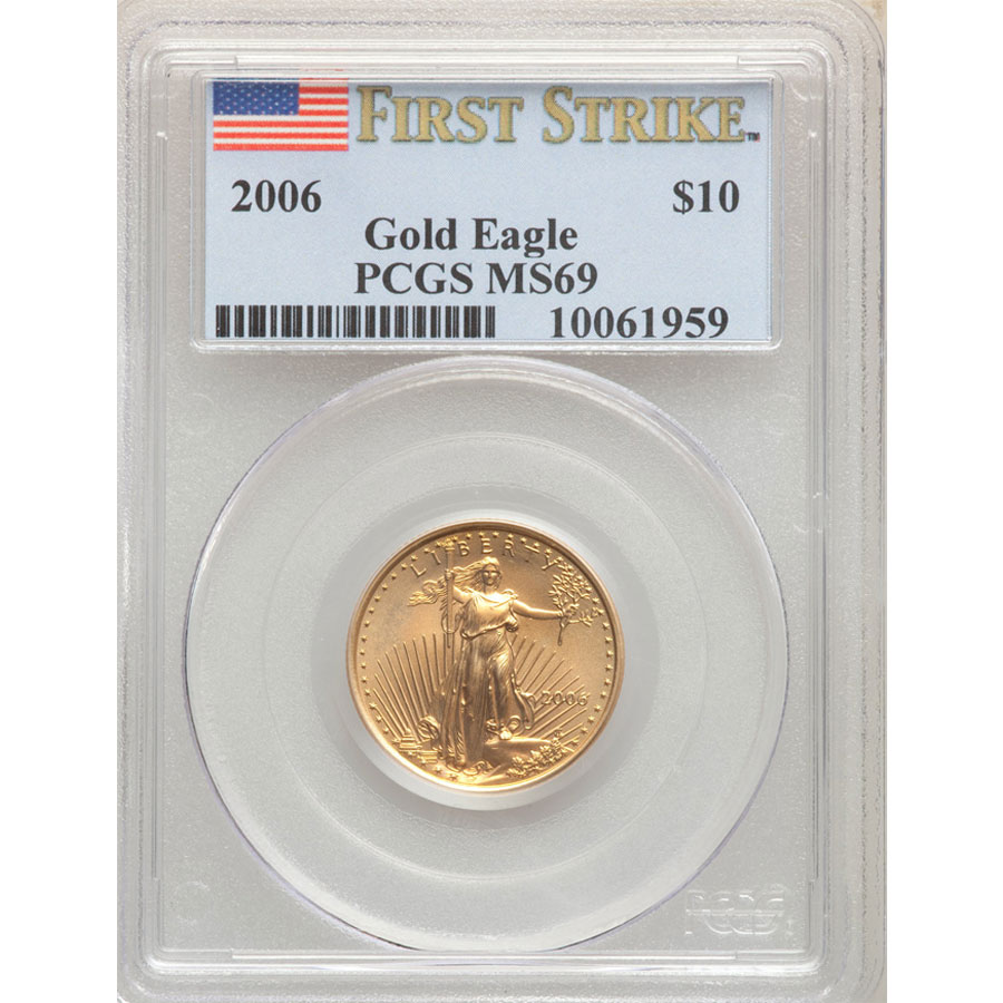 Gold Eagle 2006 G$10 MS Coin - NGC Graded for MS-70 (w/Sealed