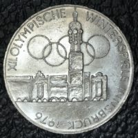 1976 AUSTRIA Innsbruck Winter OLYMPIC Games 100 Schilling Silver