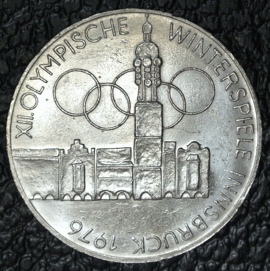 1976 AUSTRIA Innsbruck Winter OLYMPIC Games 100 Schilling Silver