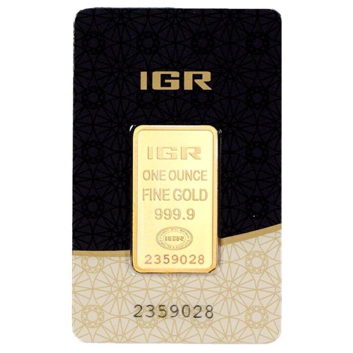 1 oz Istanbul Gold Refinery (IGR) Bar .9999 Fine