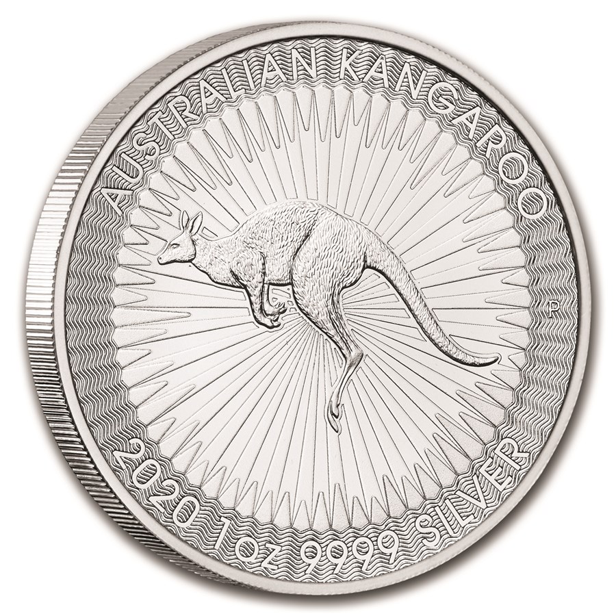 2020 Australia 1 oz Silver Kangaroo BU - Image 2