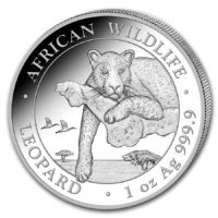 2020 Somalia 1 oz Silver African Wildlife Leopard BU - Bullion Mart