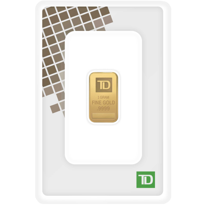 1 gram TD Bank Bar Secondary Market (In Assay) Bullion Mart 1 gram TD Bank Bar Secondary Market (In Assay) Bullion Mart