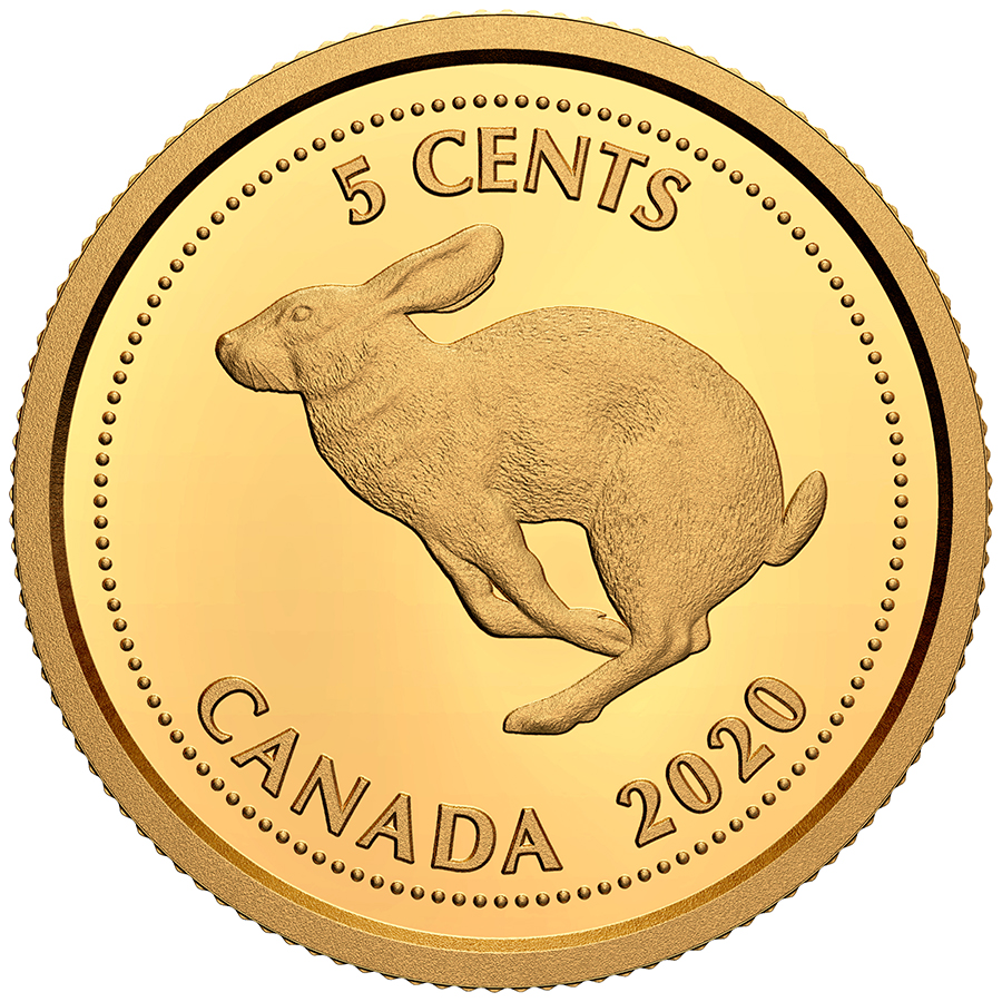2020 1/10 oz. Pure Gold Coin Series: Tribute to Alex Colville - 1967 5-Cent Coin