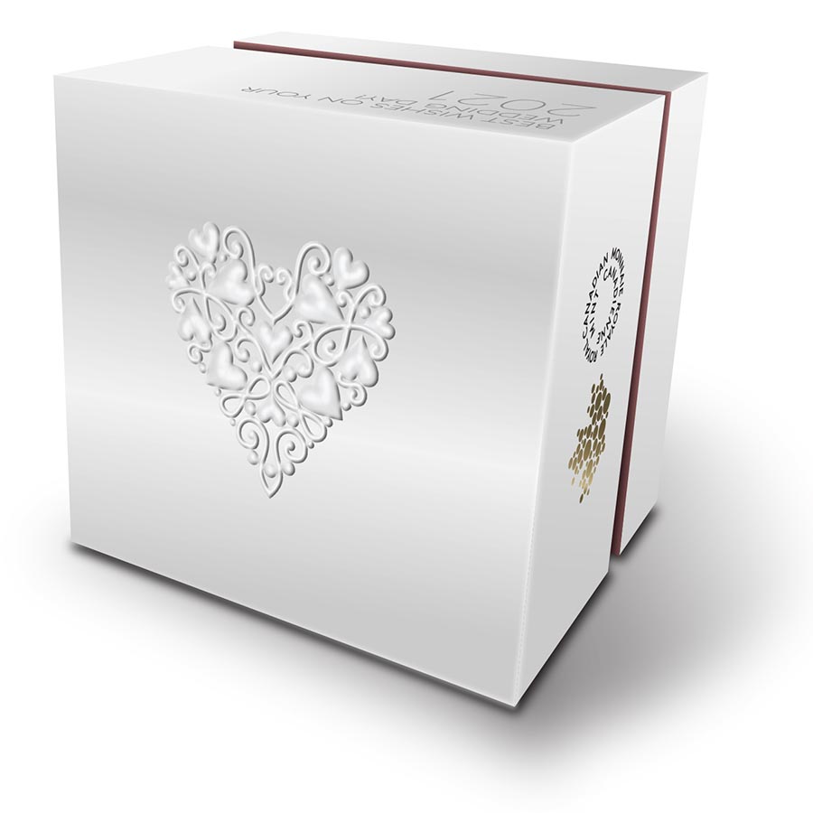 2021 $20 Fine Silver Coin: Best Wishes on Your Wedding Day! - Image 3