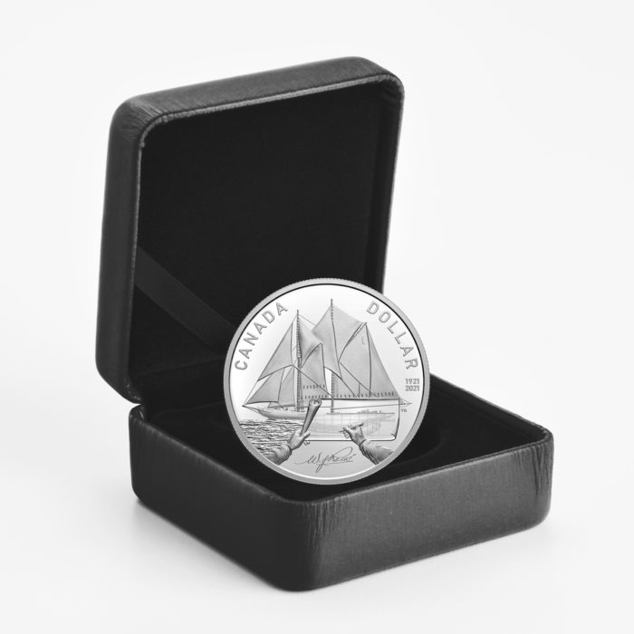 2021 $1 100th Anniversary Of Bluenose - Pure Silver Coin [200019] - Image 3