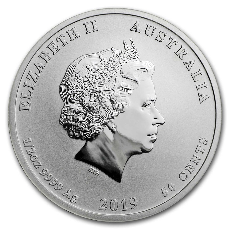 2019 Australia 1/2 oz Silver Year of the Pig BU (Series II) - Image 2