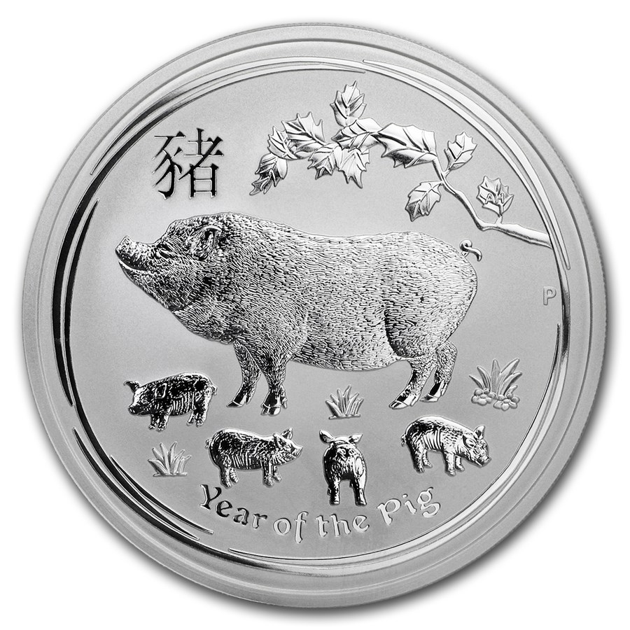 入手困難　JOLLY SILVER PIG 2019 Silver Coin Buy 1 kg Silver Coin - Lunar - Year of the Pig - 2019