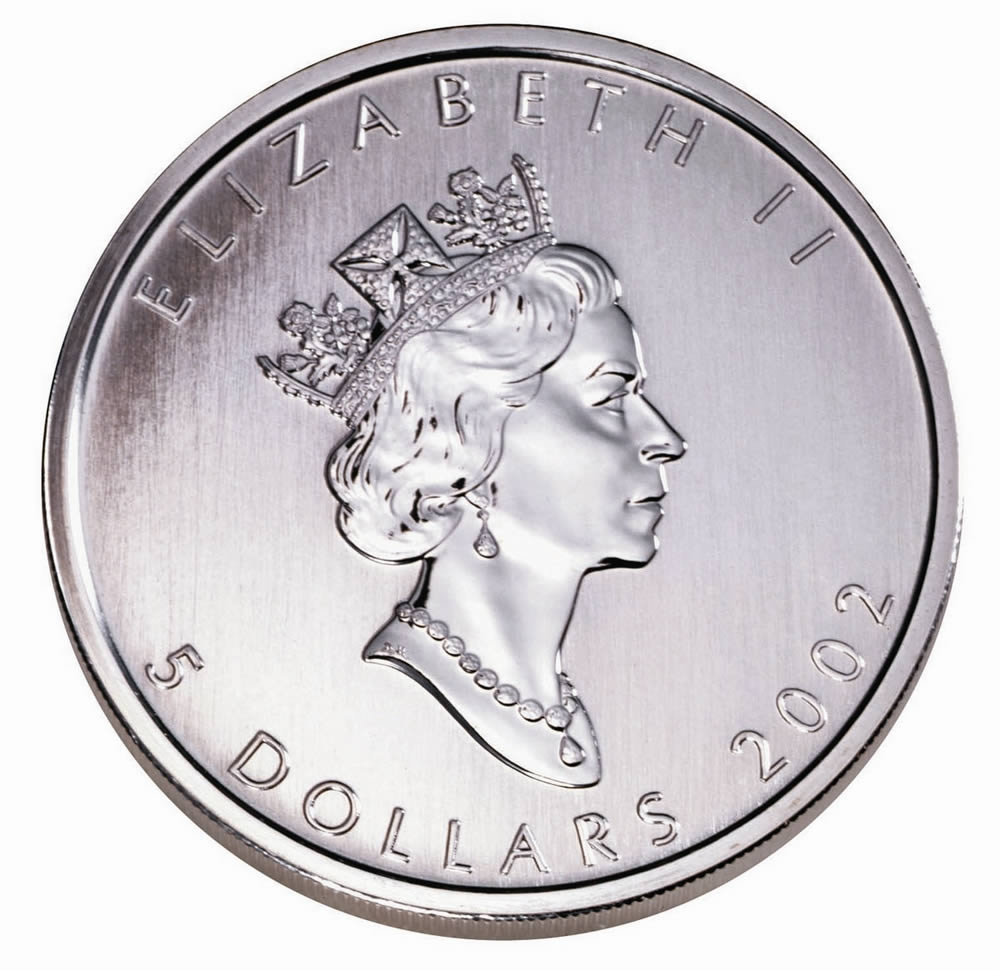 2002 $5 Coloured Maple Leaf: Spring - Pure Silver Coin