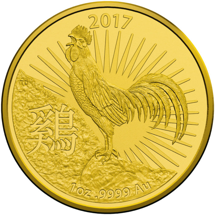 2017 Rooster Gold Combo - 1 oz + 1/2 oz + 1/10 oz + 1/20 oz - Image 2