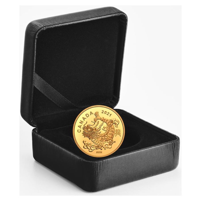 2021 $8 Pure Gold Coin – Triumphant Dragon - Image 3