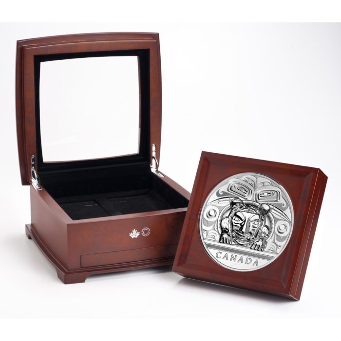 5 Kilo $500 Charles Edenshaw: Argillite Chest - Pure Silver Coin 2016 [155459] - Image 4