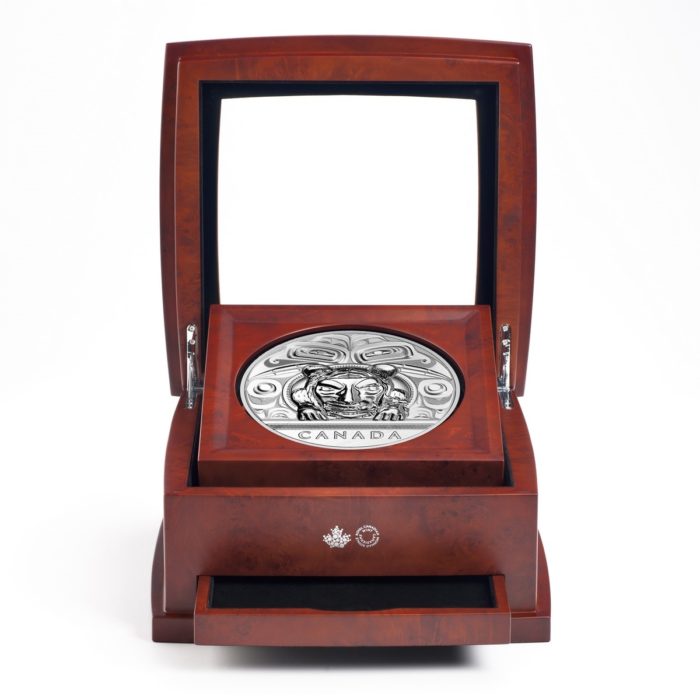 5 Kilo $500 Charles Edenshaw: Argillite Chest - Pure Silver Coin 2016 [155459] - Image 3