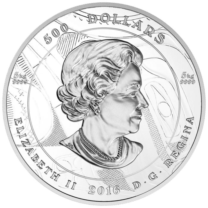 5 Kilo $500 Charles Edenshaw: Argillite Chest - Pure Silver Coin 2016 [155459] - Image 2