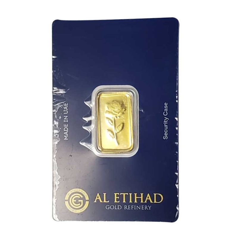5 Gram Rose Gold Bar Al Etihad Gold Refinery UAE Bullion Mart