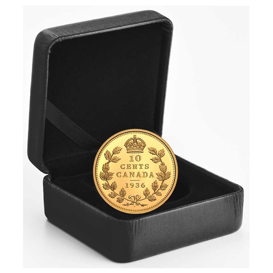 2021 10-Cent Pure Gold Coin - Canada’s Rarest Coins: The 1936 Dot 10-Cent Coin - Image 3