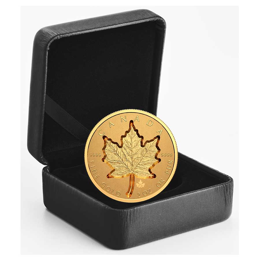 2021 $200 Pure Gold Coin – Super Incuse 2 oz Gold Maple Leaf