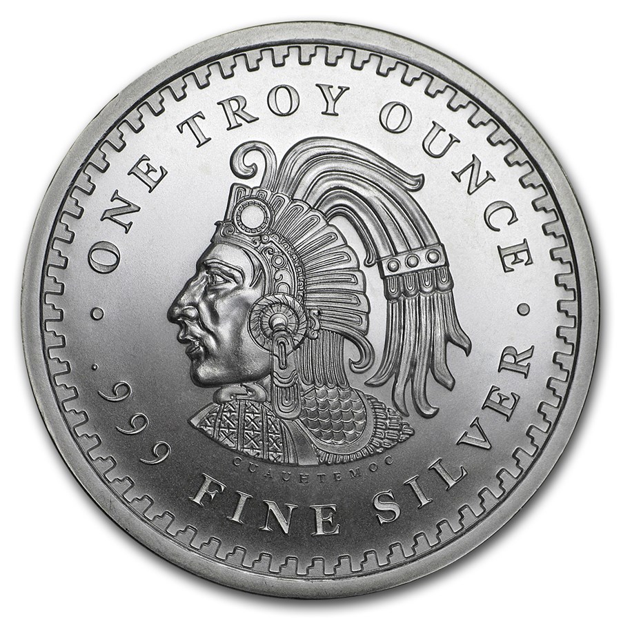 1 oz Silver Aztec Calendar Bar