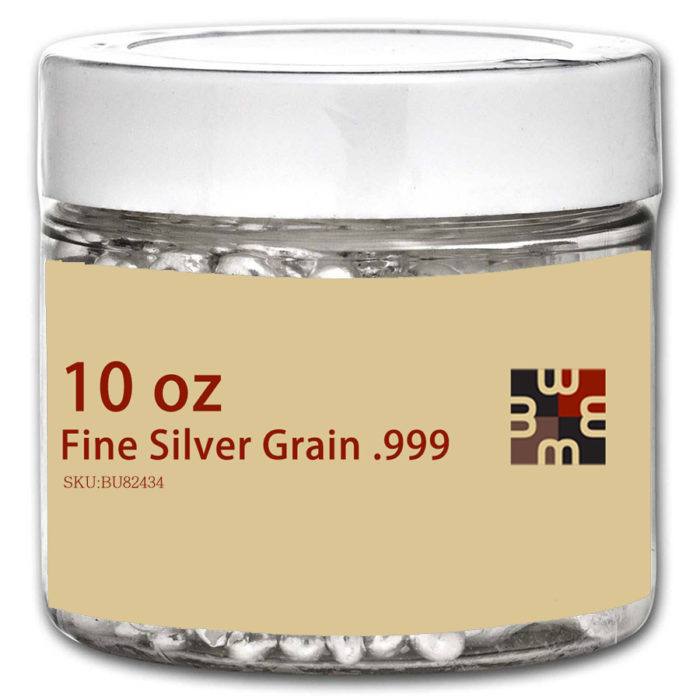10 Oz Fine Silver Grains .999 Bullion Mart