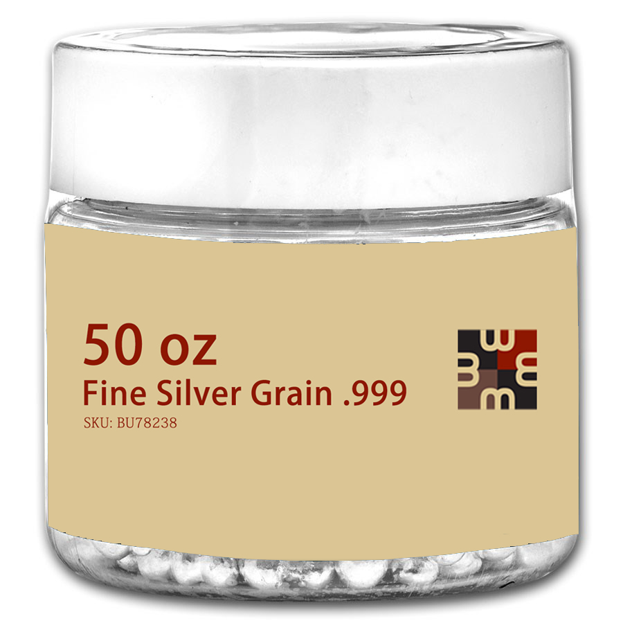 50 Oz Fine Silver Grains .999