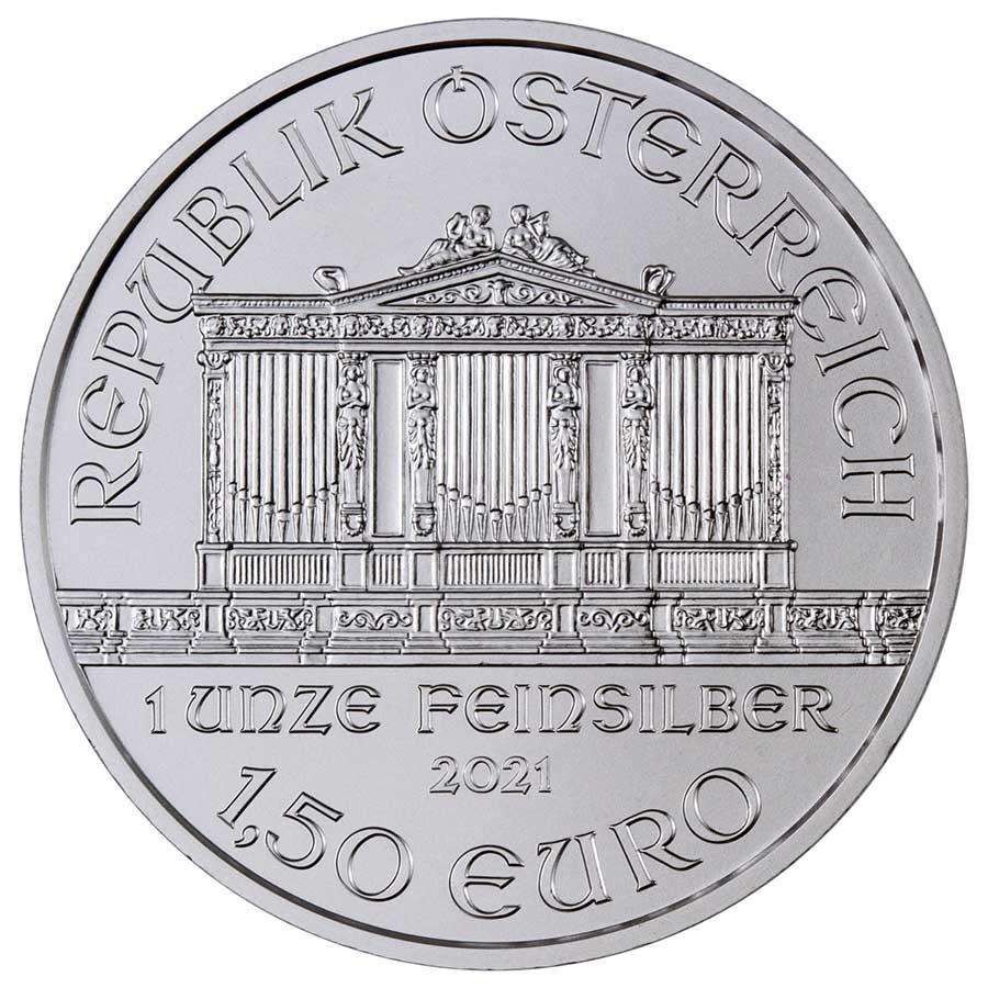 2021 500-Coin 1 oz Silver Austrian Philharmonic Monster Box - Image 3