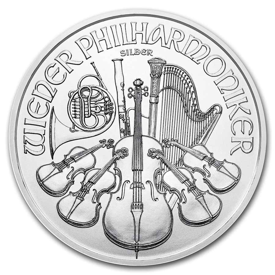 2022 Austria 1 oz Silver Philharmonic Coin - Tube of 20 - Image 2