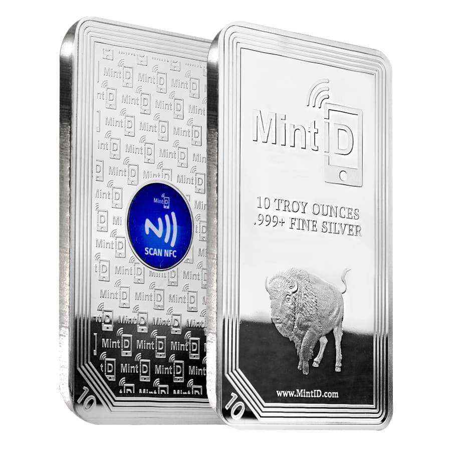 10 oz MintID Buffalo Silver Bar .999+ Fine (Open Bar)
