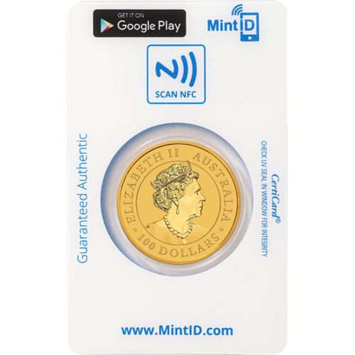 2021 1 oz Australian Gold Kangaroo Coin (MintID, AES-128 Encrypted) - Image 2