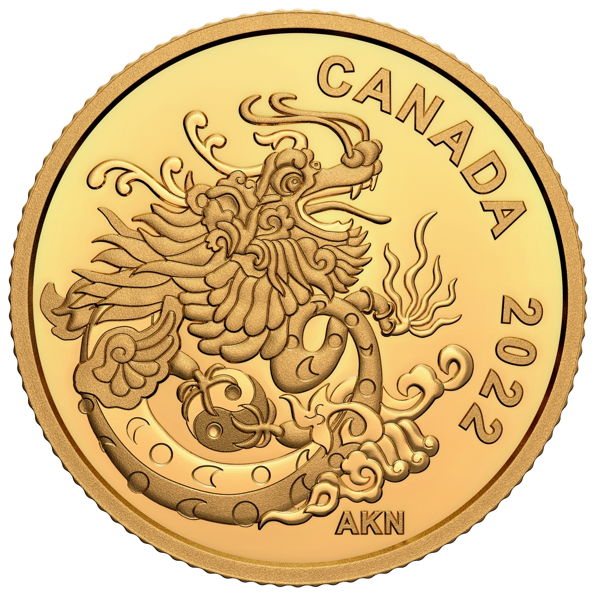 2022 $8 Earth Dragon - Pure Gold Coin