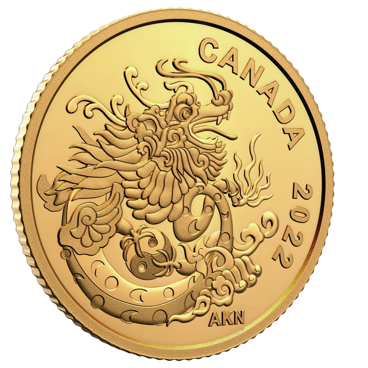 2022 $8 Earth Dragon - Pure Gold Coin - Image 2