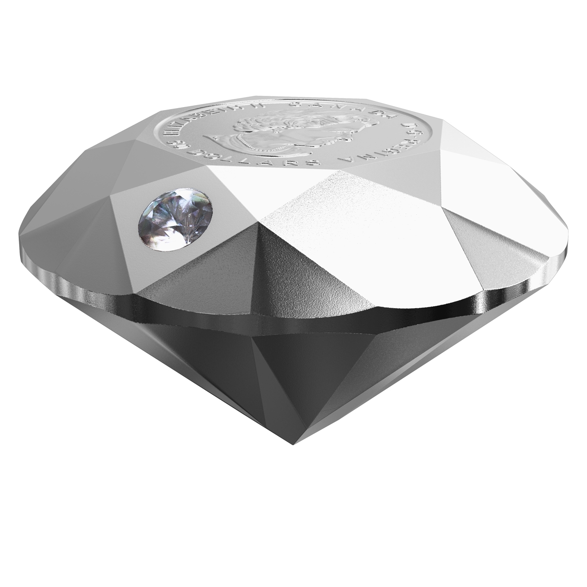 2021 $50 Forevermark Black Label Round Diamond Pure Silver