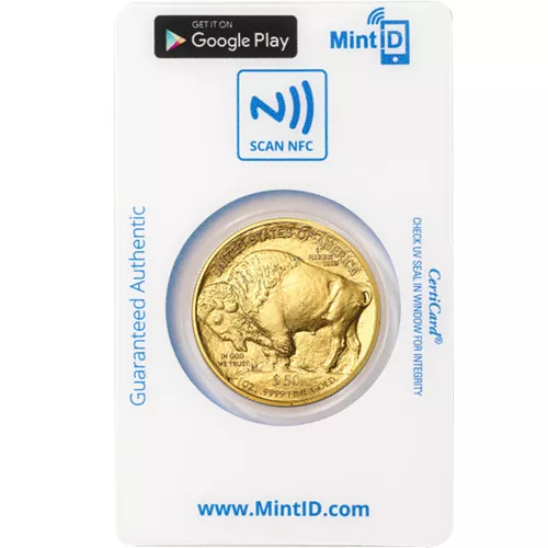2022 1 oz Gold American Buffalo $50 Coin BU (In MintID NFC Scan Authentication Card) - Image 2