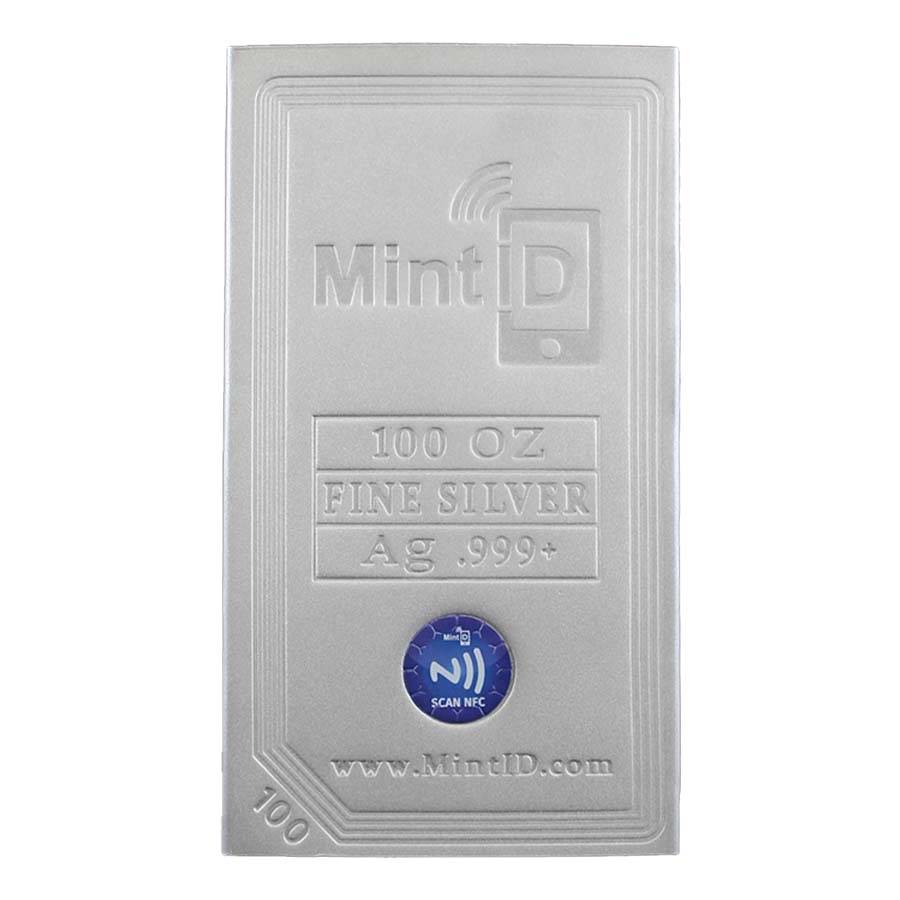 100 oz MintID Silver Bar .999+ Fine