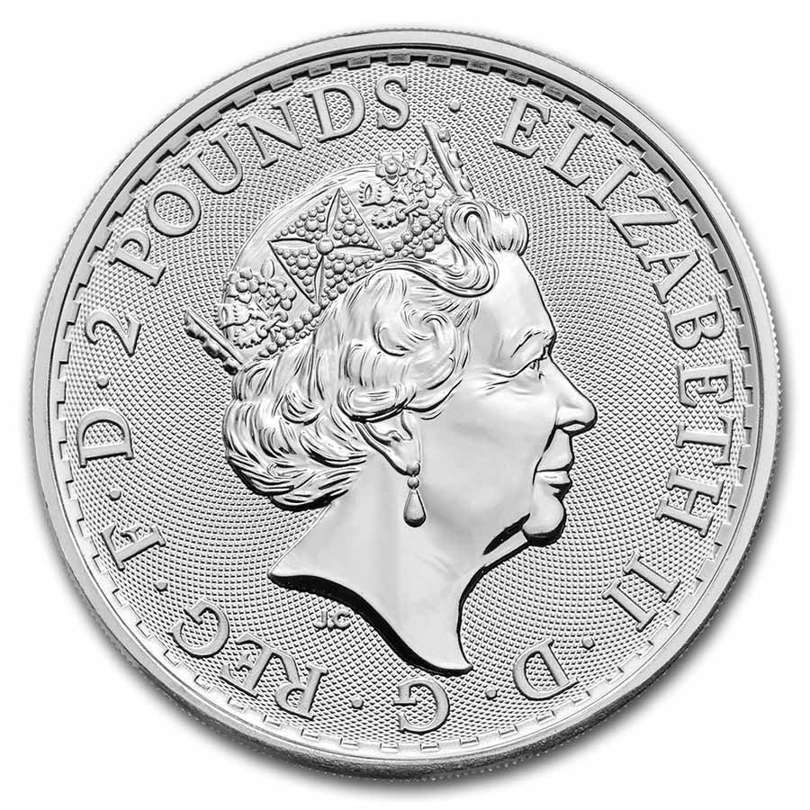 2022 Great Britain 1 oz Britannia Pure Silver Coin (BU) - Image 2