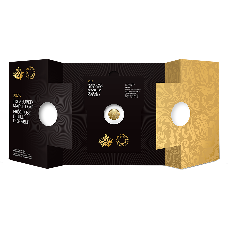 カナダ5dollars FINEGOLD 1/10ozORPUR 純金コイン【カナダ】メイプルリーフ金貨5ドル1/10ozCANADA