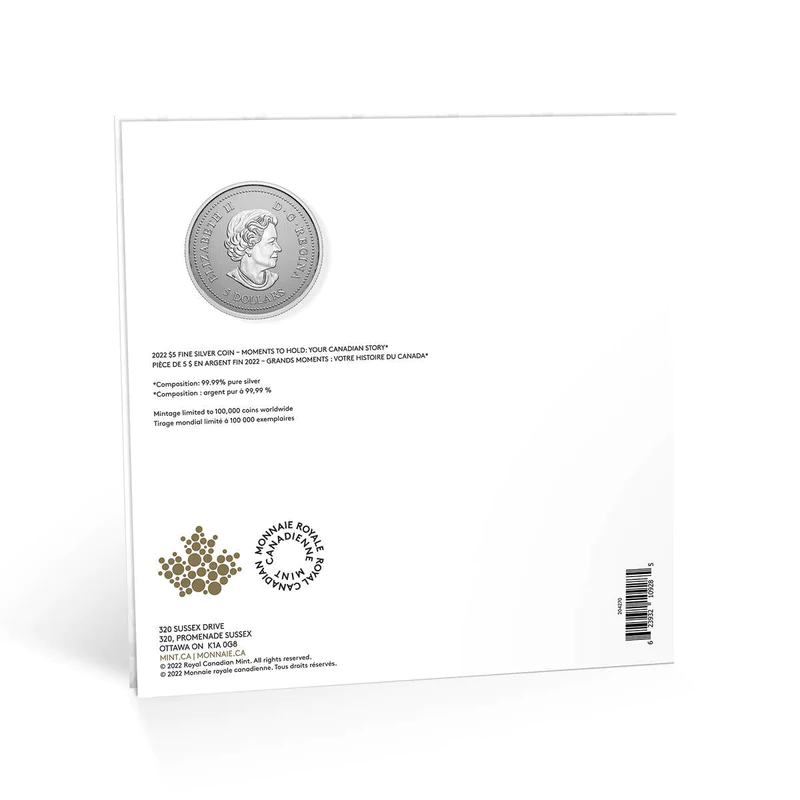 2022 $5 Moments to Hold: Your Canadian Story - Pure Silver Coin