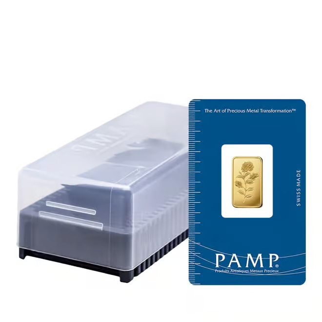 5 gram PAMP Suisse Rosa Gold Bar .9999 Fine (In Assay) - Bullion Mart