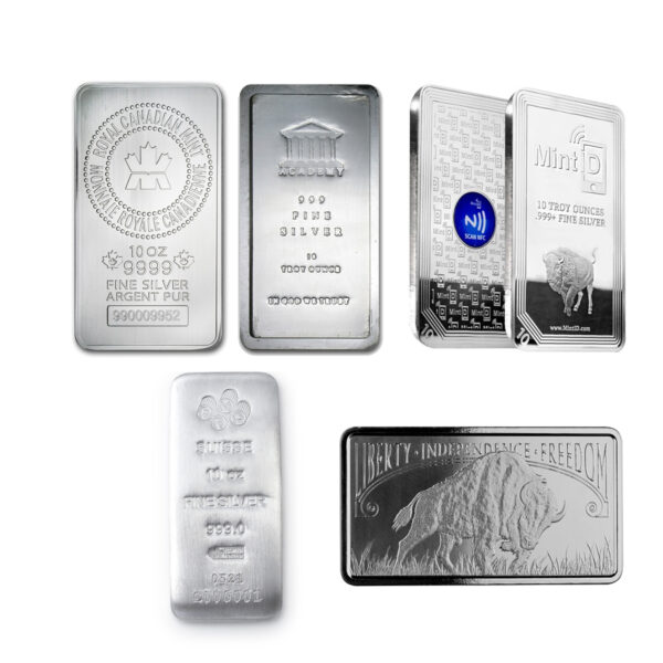 10 oz Silver Bars Combo Bullion Mart