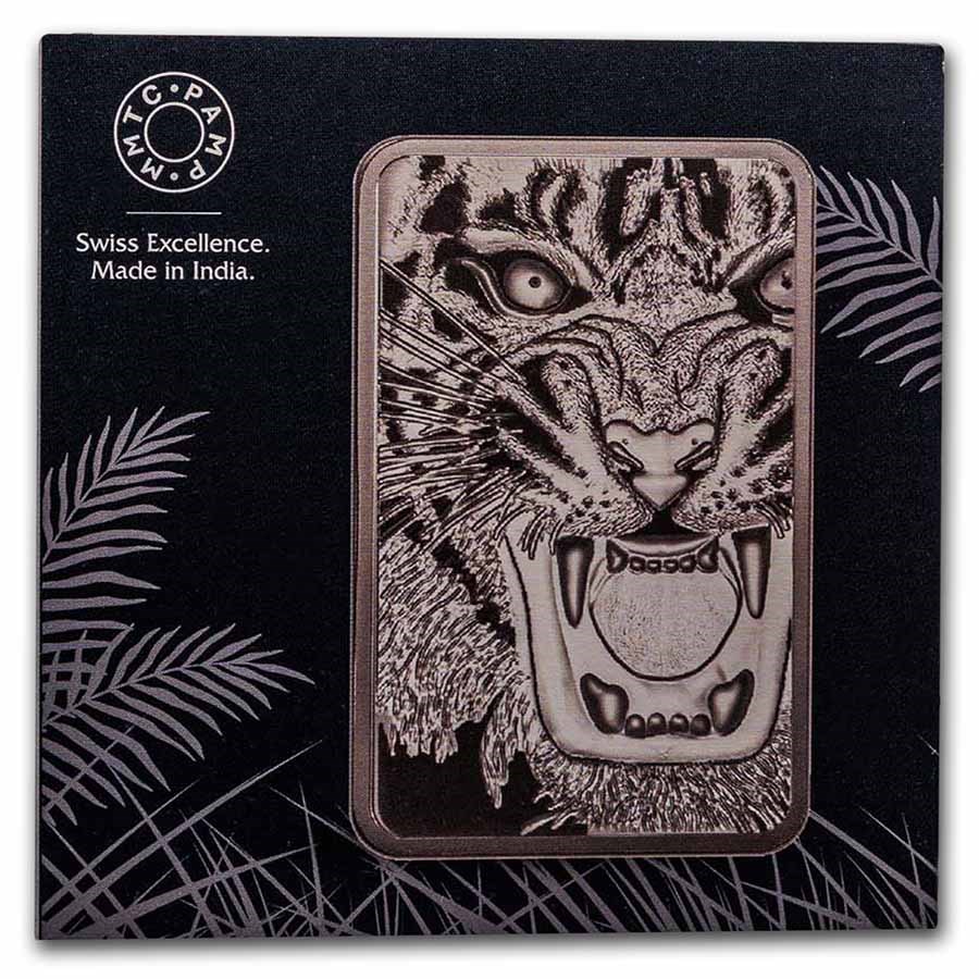 10 oz MMTC-PAMP Bengal Tiger Silver Bar (New) - Image 5