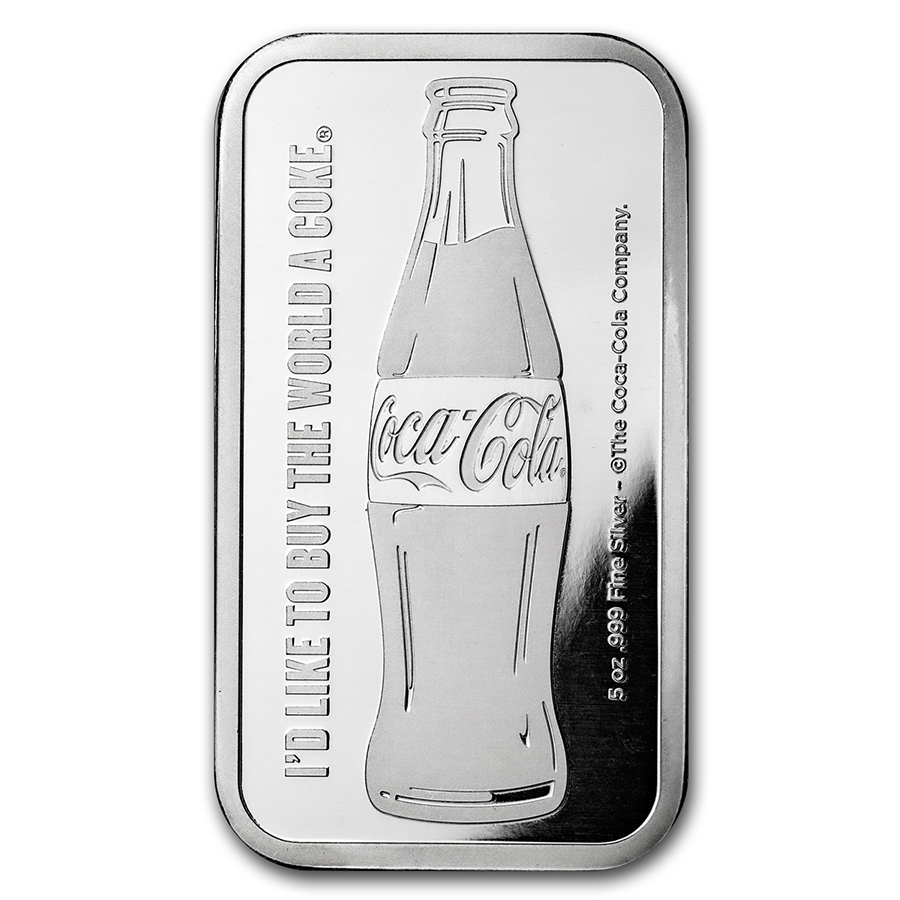 5 oz Coca Cola Pure Silver .999 Bar