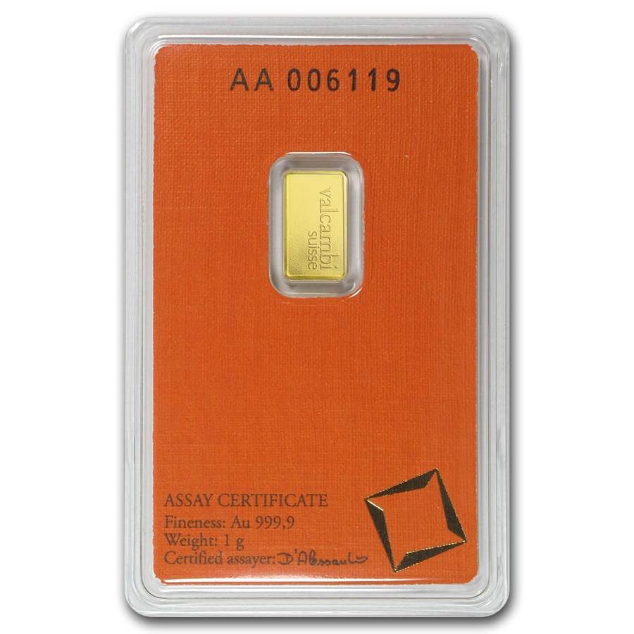 1 gram Gold Bar - Valcambi (In Assay) - Image 2
