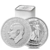 2024 Great Britain 1 oz Silver Britannia BU (King Charles III) Tube of 25