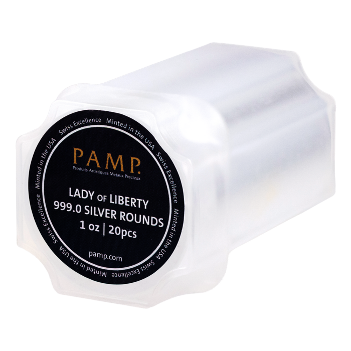 1 OZ SILVER PAMP USA LADY OF LIBERTY ROUND .999 - Image 3